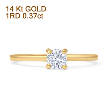 Solitaire Round Diamond Wedding Ring